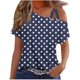 thumbnail image 1 of Tops de Ajuste Suelto para las Mujeres Moda Impresa Doble Suspensión Manga Corta Top Suelto, Blusa Casual Ligera, 1 of 3