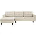 thumbnail image 4 of Modway Empress Left-Facing Upholstered Fabric Sectional Sofa in Beige, 4 of 5