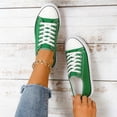 thumbnail image 5 of Women Lace Up Walking Canvas Tennis Sneakers, Low Top Casual Comfort Flat Shoes, 5 of 5