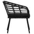 thumbnail image 4 of vidaXL Rattan Dining Chair 2 Pcs Patio Wicker Chair with Cushions Poly Rattan, 4 of 7
