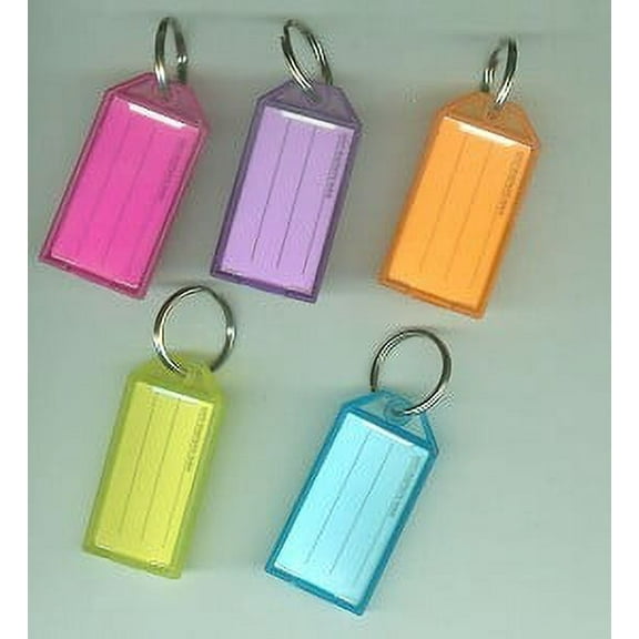 Lucky Line 60400 Key Tag, w/Split Ring Assorted Colors 100/Box