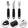thumbnail image 2 of 3pcs Convenient Adaptive Utensils Tremble Proof Utensils Elderly Tableware Utensils, 2 of 4