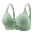 thumbnail image 2 of CFLVAEK Plus Size Bras for Women Push Up Full Coverage Bralette Comfort Push Up Everyday Bras Adjustable Strap Bras for Senior Women Green XL, 2 of 6