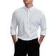 thumbnail image 4 of Camisas de vestir formales de color sólido de manga larga con cuello de punta para hombres INSPIRE CHIC, blancas, talla M, 4 of 6