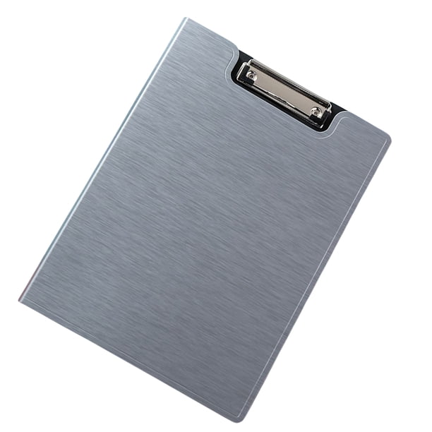 Methold Sala de reuniones A4 Portapapeles para archivos Contratista Clip Board Documentos Archivos Organizador portátil Carpeta Bloc de notas Carpetas de archivos Gris