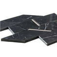 thumbnail image 3 of The Tile Life Stately Avenue Nero Marquina Polished Porcelain Mosaic Wall Tile, 11 x 12 in, 6-Piece, 3 of 14