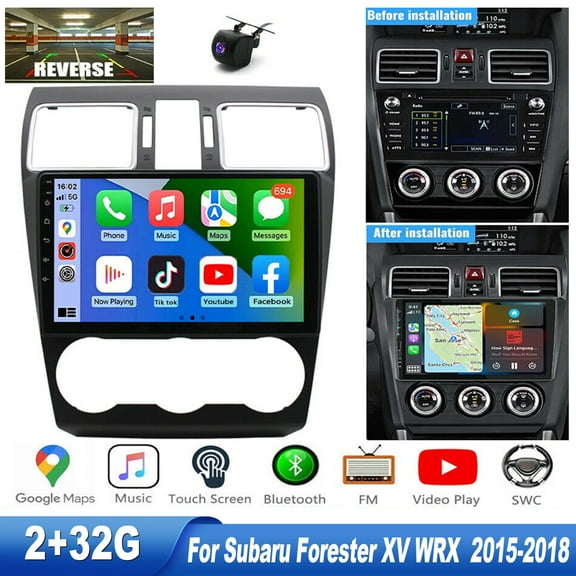 Zcargel 9" Carplay Stereo Radio for 2015-2018 Subaru Forester WRX with Harmon Kardon Amplifier Bluetooth Radio Audio GPS Navigation Android 13 Head Unit Wireless Android Auto Camera MIC