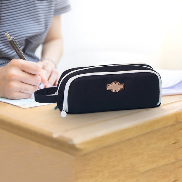 Estuche para lápices de gran capacidad con cremallera, organizador de papelería de múltiples compartimentos para escuela, oficina, viajes, adolescentes y adultos.