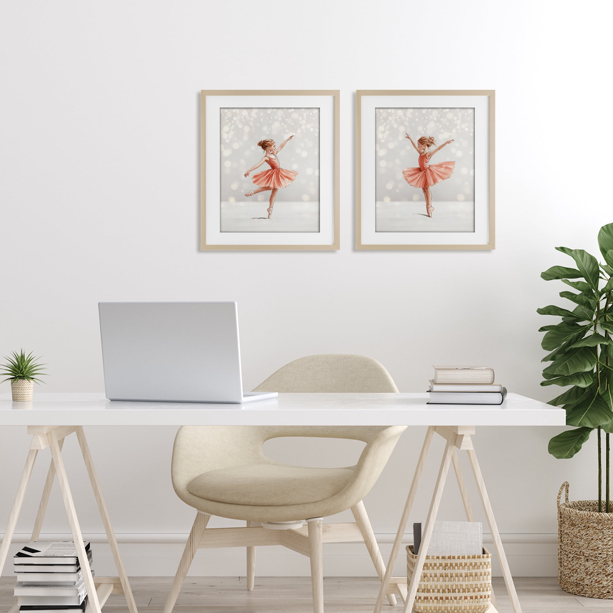 Stupell Industries Dancers In The Light 2 Piece Birch Framed Print Under Glass Set, design by Christine Simpson Art