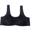 Breast-feeding Bra No Steel Ring One-piece Bra Sexy Front Buckle Underwear Lingerie for Ladies Women(Black-4XL)