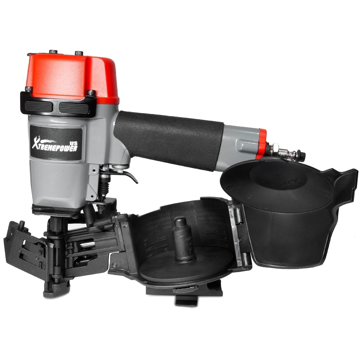XtremepowerUS 15° Pneumatic Coil Nailer, 3/4" to 1-3/4" Nails, 70–110 PSI, 120-Nail Capacity