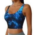 thumbnail image 2 of Fotbe Wolf Sujetador Deportivo Largo sin Aros para Mujer con Almohadillas y Soporte Medio, Transpirable y Absorbente, Camiseta Tipo Chaleco o Tank Top-Medium, 2 of 8
