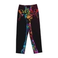 thumbnail image 4 of Daiia Neon Psychedelic Giraffe Women's Sleep Pant with Pockets and Drawstring,Pajama Pants-X-Large, 4 of 9