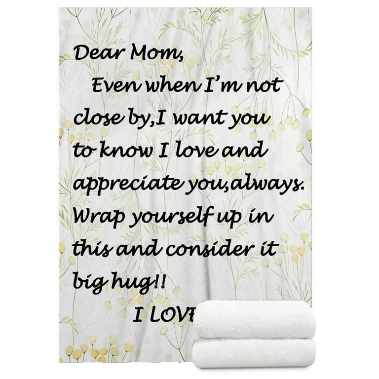 Mom Blanket,Mom Birthday Gifts from Daughter,Mothers Birthday Gifts for Mom  from Daughter,Happy Moms Birthday Gift Ideas Unique,Mom Gifts from  Daughters, for Mom,52x59'' 