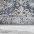 thumbnail image 4 of Washable Skid-Resistant Area Rug Geometric Navy/Cream 8' x 11', 4 of 9