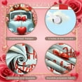 thumbnail image 4 of Red Truck Valentine's Day Banner Teddy Bear Love Display Pink Roses Cherry Blossom Romantic Backdrop for Valentine's Day Party Romantic Date Photo Shoot, 4 of 9