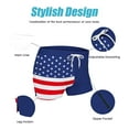 thumbnail image 5 of COOFANDY Mens Swim Briefs Square Cut Swim Trunk Swimming Short Flag Swimwear Boardshort with Pocket, 5 of 6