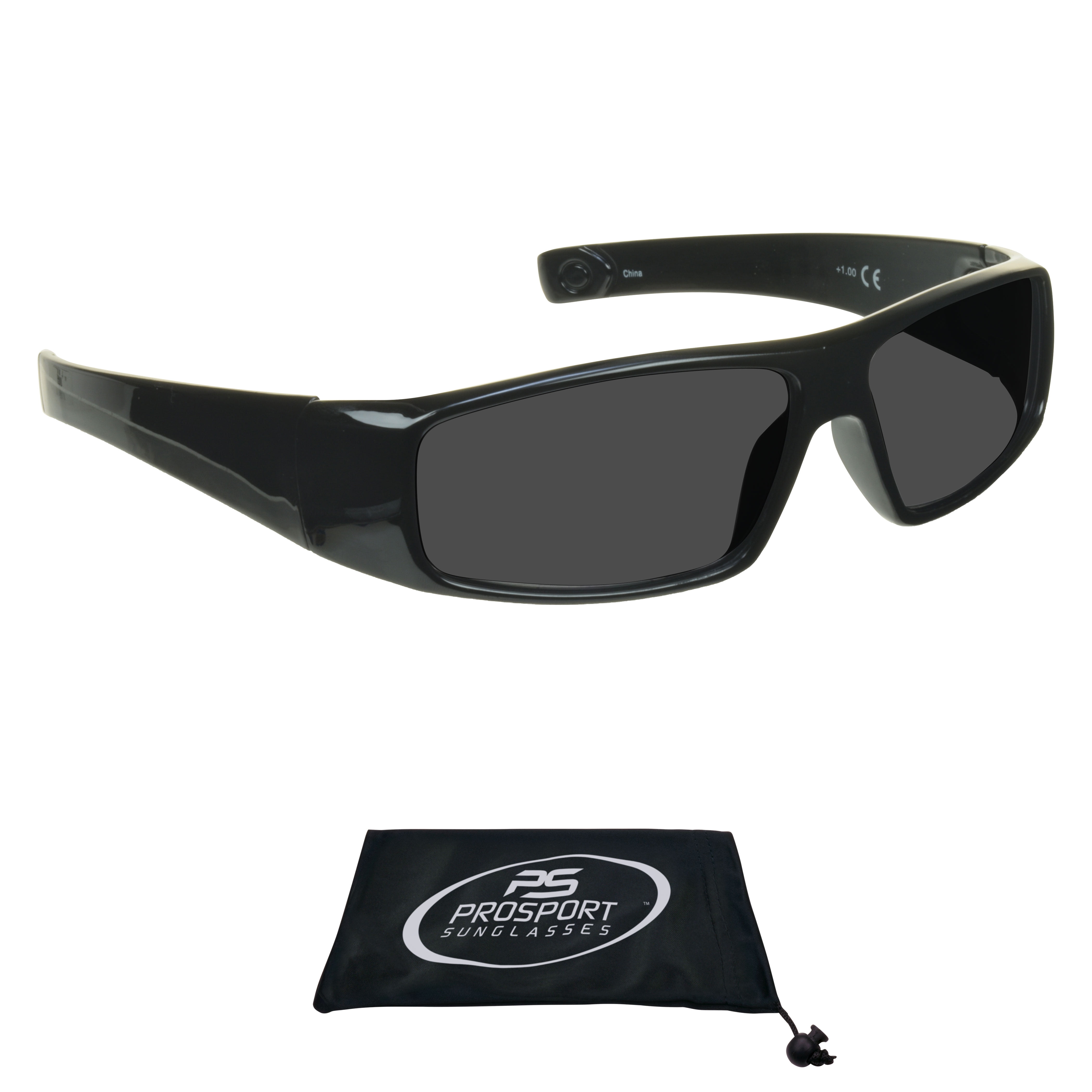 Mirror Dark Smoke Bifocal Sunglasses Sport Sun Readers Wrap Frame 1.0-3.0 