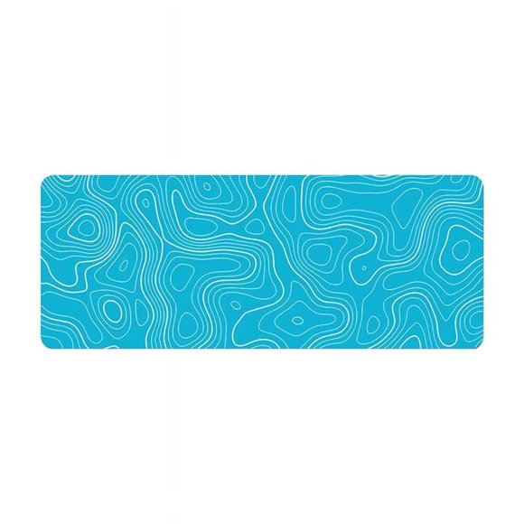 Topographic Contour Extended Big Mouse Pad Computer Keyboard Mouse Mat Mousepad with 2mm Non-Slip 11.8x31.5Inch C