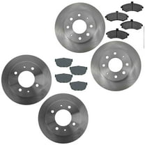 TRQ Front & Rear Posi Ceramic Disc Brake Pads & Rotor Kit for Hyundai Elantra BKA11759