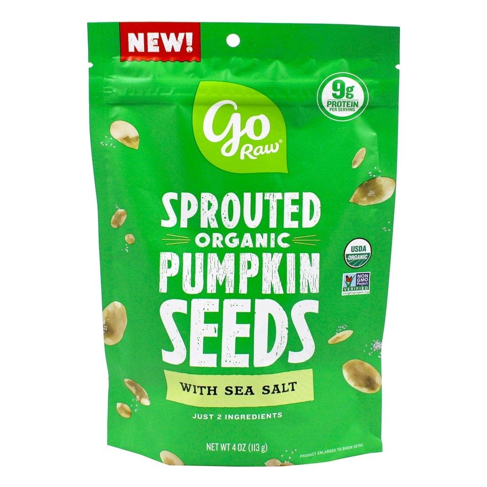 Go Raw Sprouted Organic Pumpkin Seeds with Sea Salt 4 oz.