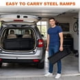 thumbnail image 4 of Heavy Duty Solid Steel Car Ramps, 8000 LBS Capacity Vehicle Maintenance Ramps for Cars, SUVs & Light Trucks, Non-Slip Steel Oil Change Ramps, Pack of 2,Black, 4 of 4