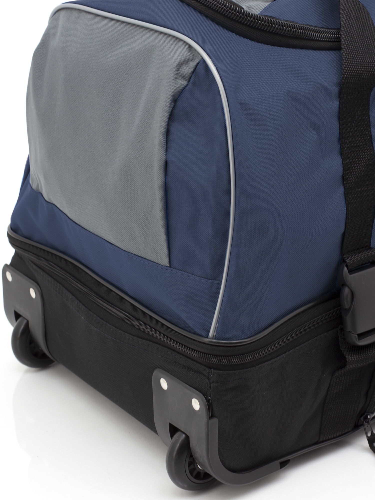 Travelers Club 30" Adult Drop-Bottom Rolling Duffel with Telescopic Handle, Blue