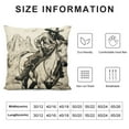 thumbnail image 5 of Retro Countryside Style Throw Pillow Cover,Vintage Western Cowboy Horse Black White Cushion Cover Cactus Mountain Pillowcase Outdoor Pillow Cover, 5 of 5