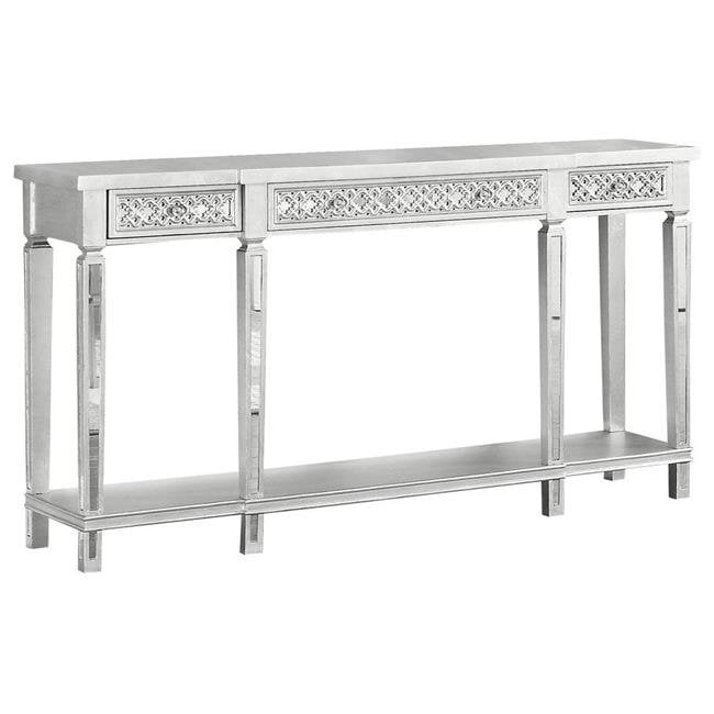 Best Master Furniture T1880 Silver Sofa Table Monterey Square Living