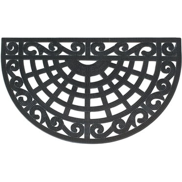 A1HC Doormat for Outdoor Entrance, Fun Designed Floor, Welcome Front Door Indoor Non-Slip Backing Rubber Mat for Outside, 18"X30", Half Round Pins