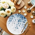 thumbnail image 2 of Blue Eucalyptus Leaves Round 13 Inch Placemats Set of 8, Summer Botanical Weeping HeatResistant Non Slip Place Mats for Dining Table, Wipeable Braided Kitchen Table Mats for Housewarming, 2 of 9