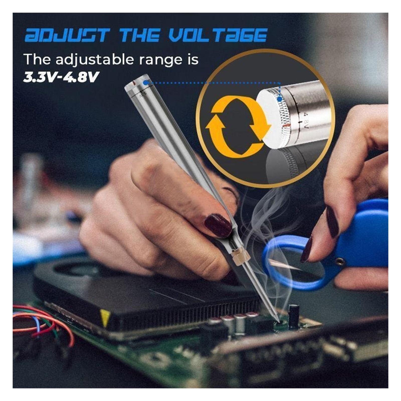 Soldering Iron Kit,Wireless Charging Soldering Iron Tins Solder Wire,8W Adjustable Soldering Welding Tools Equipment ,Portable