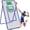 Blue, variant on Adjustable Volleybal Net 7x4 Ft,Volleyball Training Equipment for Lacrosse, Baseball, Soccer,Tennis,Backyard Volleyball Rebounder Hitting Serving Passing Spike Practice Blue