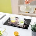 thumbnail image 6 of Acrylic Tray 15.7*11.8*1.9 Inch Transparent Tray Food Tray Tea Cup Tray Serving Trays Cosmetics Storage Kitchen Table Bathroom Sundry Storage Skull Flower Art, 6 of 7