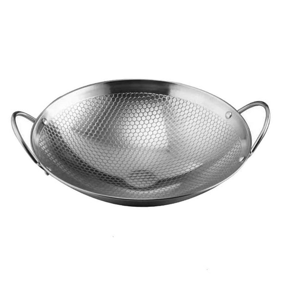 Stainless Steel Frying Pan Wear Resistant Cookware for Picnics Kitchen Cooking