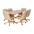 thumbnail image 4 of Caster Chair Company 7-Piece 42x[54/72] Caster Dining Set Wood Edge Laminate Table Top & Desert Chairs, 4 of 28