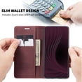 thumbnail image 2 of Dteck Wallet Case For Samsung Galaxy S20 6.2 inch, Premium PU Leather Wallet case Magnetic Flip Folio [Kickstand Feature] with ID&Credit Card Pockets,Wine Red, 2 of 5