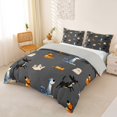 thumbnail image 2 of Homewish Pug Corgi Dachshund Bedding,Cute Dogs Duvet Cover Full,Gray,Light Gray Reversible,3pcs,1 Duvet Cover and 2 Pillowcases, 2 of 6