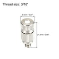 thumbnail image 2 of Brass Misting Nozzle - 3/16" 0.1mm Orifice Dia Fogging Spray Head for Outdoor Cooling System - 5 Pcs Silver Tone, 2 of 4