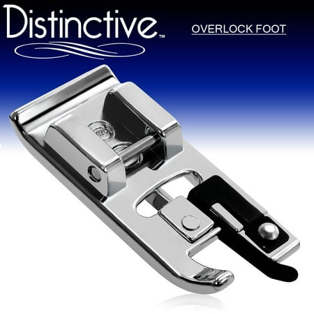 Distinctive Overlock Overcast Sewing Machine Presser Foot - Fits All Low Shank Snap-On