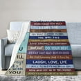 thumbnail image 1 of LHSHID To My Godson Throw Blanket Soft Fuzzy Fleece Blanket For Couch Bed Living Room Decoration 60x80in, 1 of 6