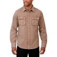 thumbnail image 4 of Men's Darius Rucker Collection by Fanatics Brown Minnesota Vikings Garment Dyed Long Sleeve Full Snap Shirt, 4 of 5