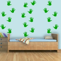 VWAQ Handprint Wall Stickers - Peel and Stick Floor or Wall Decals - 20 PCS