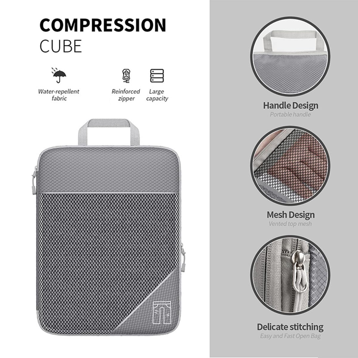 Simplifyliving Compression Packing Cubes, Travel Packing Cubes Compression for Carry Ons Mesh, Travel Cubes for Packing Compression