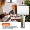 thumbnail image 3 of Touch Control Table Lamps Set of 2, Modern Silver Mirror Bedside Lamp with 2 USB Ports, 3-Way Dimmable Real Marble Gold Nightstand Lamp for Living Room, Bedroom Home Office Hotel Bar, 3 of 7