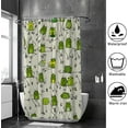 thumbnail image 3 of Funny Frogs Pattern Bath Shower Curtain 72x72in Polyester Fabric with 12 Curtain Hooks Bathroom Accessories Decoration, 3 of 6