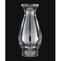 B&P Lamp® 2 1/2 Inch by 7 1/2 Inch Clear Glass Crimped Top Design Lamp Chimney for Vintage and Antique Style Globes