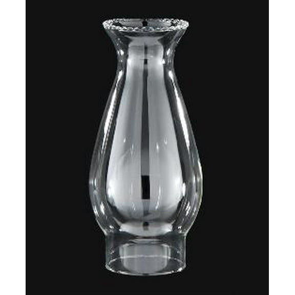 B&P Lamp® 2 1/2 Inch by 7 1/2 Inch Clear Glass Crimped Top Design Lamp Chimney for Vintage and Antique Style Globes