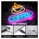 thumbnail image 5 of Letrero De Neón"Coffee" Con Luz LED Regulable Y Alimentación Por USB Para Decoración De Pared En Casa, Cafetería, Bar, Restaurante, Cocina, 37.4x32.5cm, 5 of 8