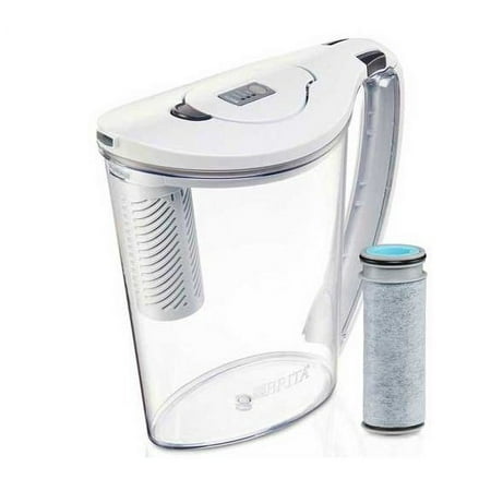 Brita Stream Filter As You Pour Hydro Chalk White Pitcher - 2 per case.